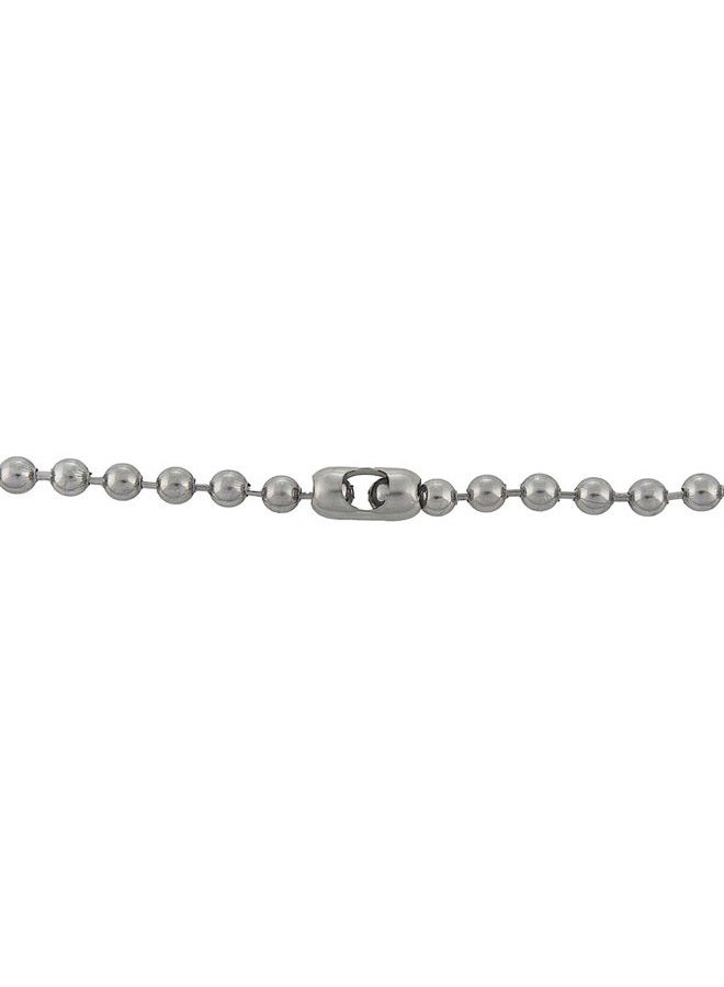 DragonWeave 6.3mm Large Silver Steel Ball Chain Mens Necklace with Extra Durable Color Protect Finish - Image 3