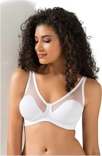 لوجاردان Women's Tulle Covered Soft Bra 9200-B-CUP