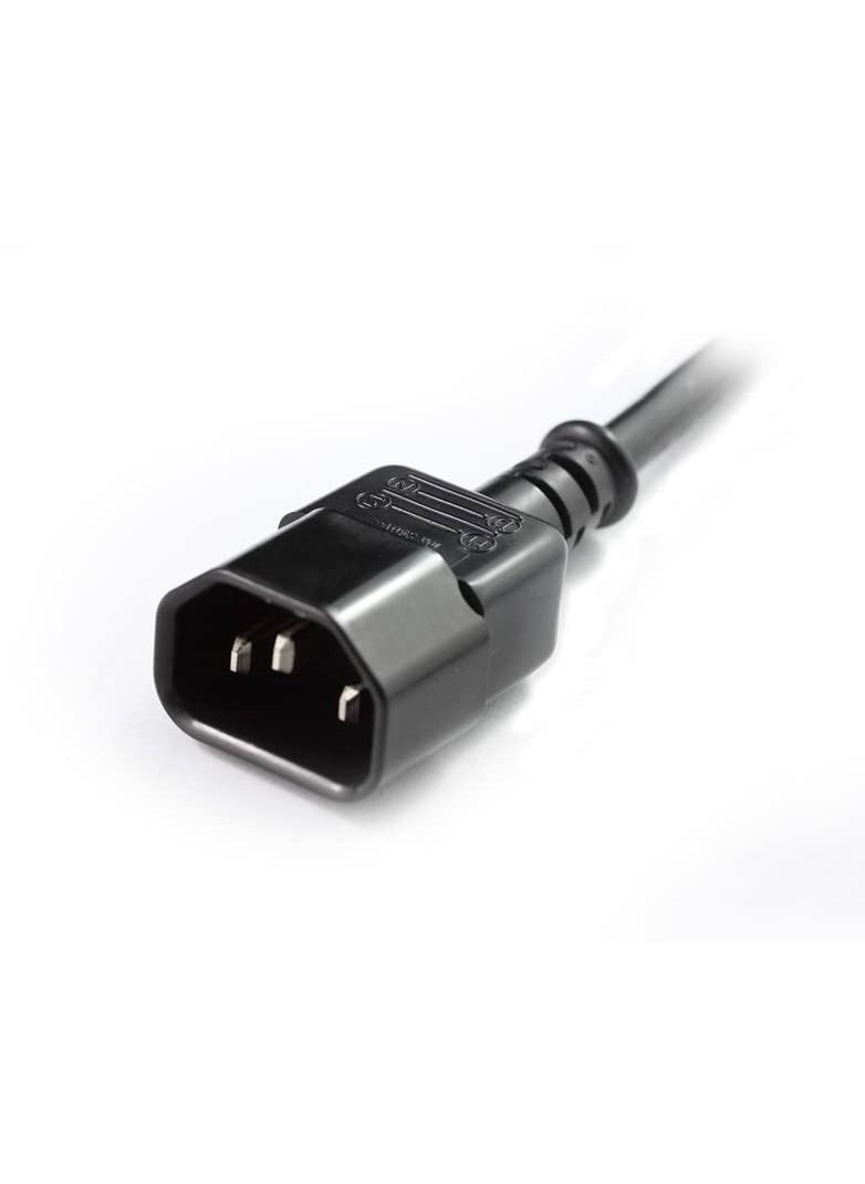 DKURVE - IEC 320 C14 to C5 Adapter Converter C5 to C14 AC Power Cable 0.2M - Image 1