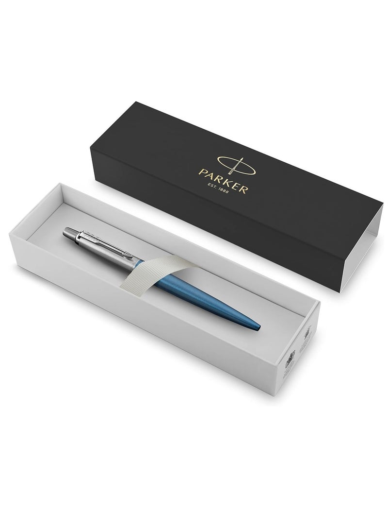 PARKER 1-Piece Jotter Ballpoint Pen Blue Ink Medium Tip Waterloo Blue Barrel - Image 2