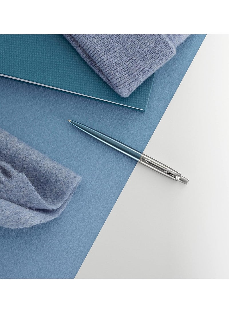 PARKER 1-Piece Jotter Ballpoint Pen Blue Ink Medium Tip Waterloo Blue Barrel - Image 4