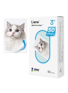 Liene Zink Photo Paper 2x3″ 50 Sheets, Premium Photo Printer Paper, Adhesive Back, Waterproof, Smudge Proof, Tear Proof, Instant Photo Paper Compatible, 2x3 Inch Photo Printer Scrapbook  - Image 1