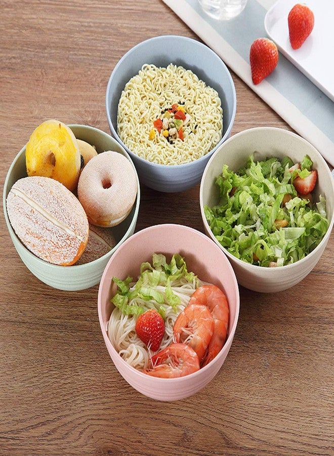 Lnrkai 5 PCS Pink Cereal Bowls, 24 OZ Unbreakable Wheat Straw Bowls, Injection Molded Polypropylene (PP), Modern Style, Round, 5.9 x 3.1 Inches, Dishwasher & Microwave Safe - Image 3