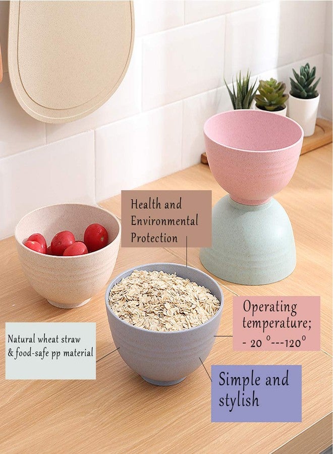 Lnrkai 5 PCS Pink Cereal Bowls, 24 OZ Unbreakable Wheat Straw Bowls, Injection Molded Polypropylene (PP), Modern Style, Round, 5.9 x 3.1 Inches, Dishwasher & Microwave Safe - Image 4