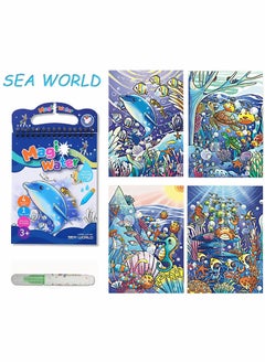 KASTWAVE 3 Pack Water Coloring Books for Toddler Reusable Magic Paint with Water Coloring for Kids Educational Learning Toddlers Travel Toys with Pens Best Birthday Gifts for Kids  - Image 4