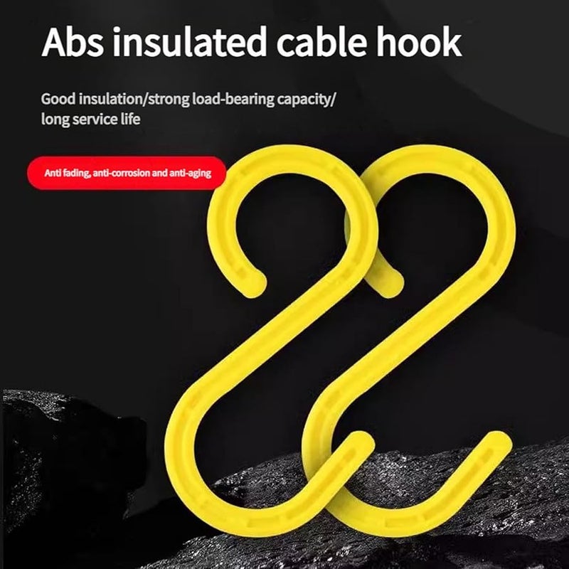 6 حزمة من خطافات الكابلات المعزولة من مادة ABS مقاس 13x6.5 سم لإدارة الأسلاك الثقيلة للمكتب المنزلي - Image 5