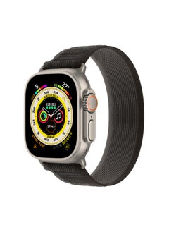 For Apple Watch 10 Wild Trail Loop Strap For Apple Watch Ultra2 Nylon Strap IWatch-Color:1#Black With Gray S10/42/41/40/38