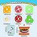kizh Wooden Sandwich Sorting Stacking Toys Play Food Set for Toddlers Preschool Educational Montessori Toys Fine Motor Toy for Kids Boys Girls - Image 4