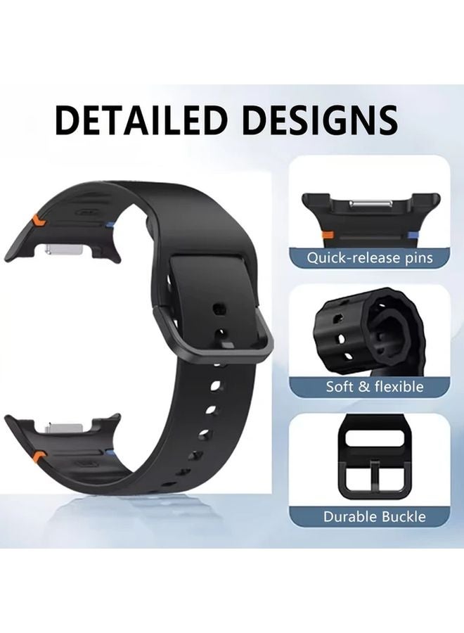 Green Silicone Band And Tempered Glass For Samsung Galaxy Watch 8 40mm - Image 5