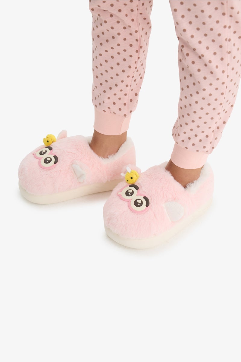 DeFacto Pink Girl Girl Flat Sole Home Slippers Casual - Image 2