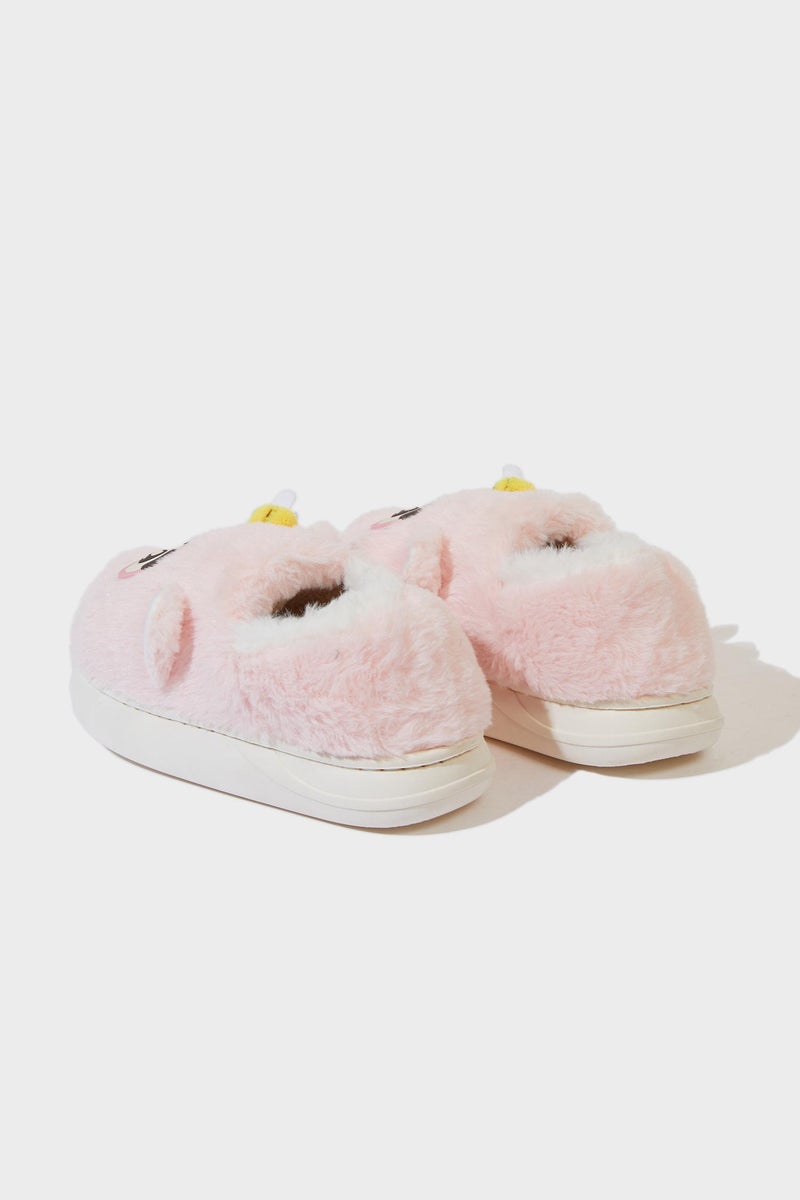 DeFacto Pink Girl Girl Flat Sole Home Slippers Casual - Image 4