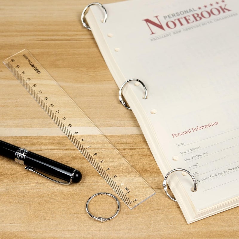 OFFPLEX Loose Leaf Binder Rings 1 Inch (150 Pack) Sturdy Metal Rings for Index Cards, Flashcards, Notebook Paper, Office, School or Home - Image 5