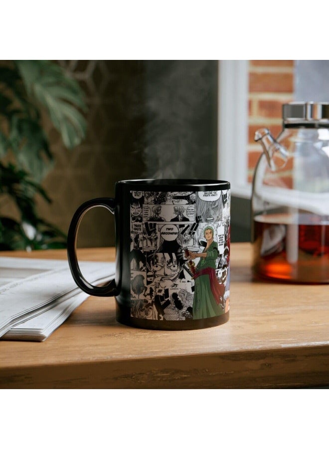 Spoil Your Wall كوب قهوة سيراميك مطبوع عليه شخصية أنمي مونكي دي لوفي من ون بيس، 325 مل - Image 2