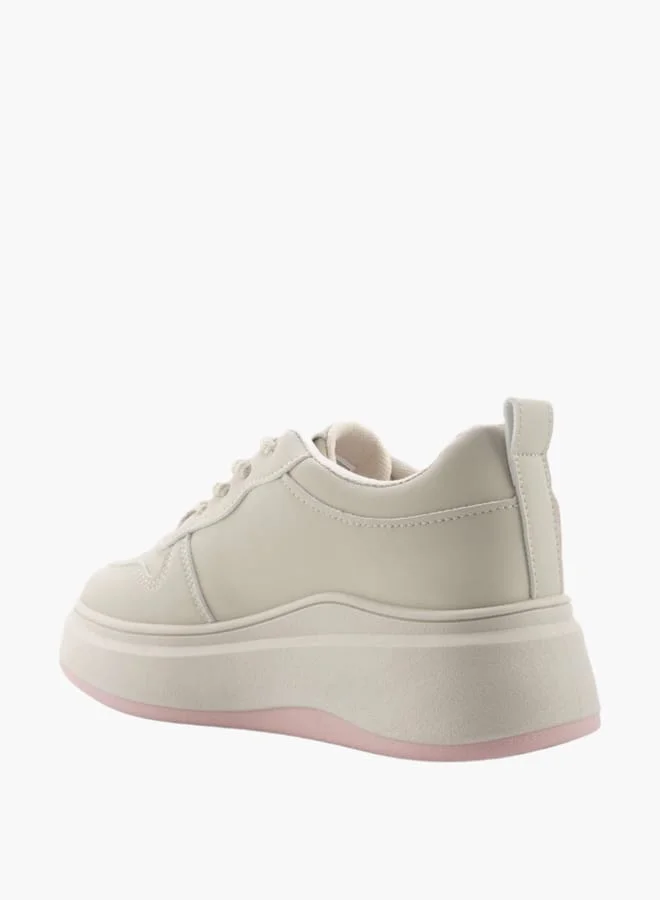 U.S. Polo Assn. Women's Logo Detail Lace-Up Sneakers