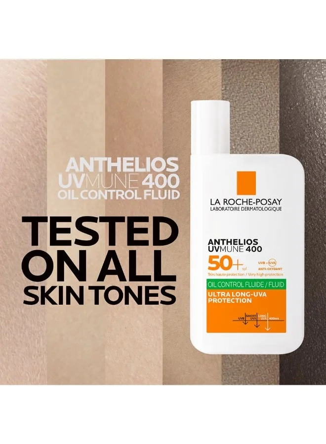 LA ROCHE-POSAY La Roche-Posay Anthelios UVMune 400 Oil Control Invisible Fluid Sunscreen SPF 50+ for Oily Skin 50ml