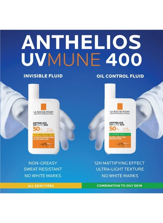 LA ROCHE-POSAY La Roche-Posay Anthelios UVMune 400 Oil Control Invisible Fluid Sunscreen SPF 50+ for Oily Skin 50ml