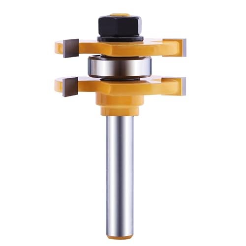 LU&MN Tongue and Groove Router Bit Set (2 PCS) with 1/4 Inch Shank T Shape, Wood Milling Saw Cutter by LU&MN (Woodworking Tools for Home Improvement and DIY) - Image 4