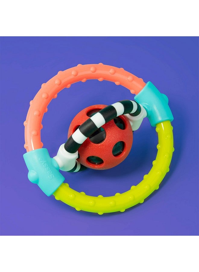 Sassy Spin and Chew Flex Ring Rattle with Dual Action Spinners, for Ages 0+ Months - Image 5