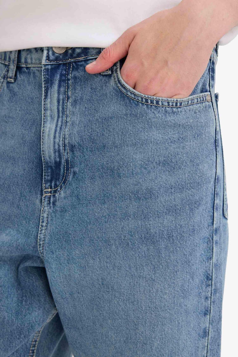 DeFacto Blue Man Baggy Fit Jeans Casual - Image 5