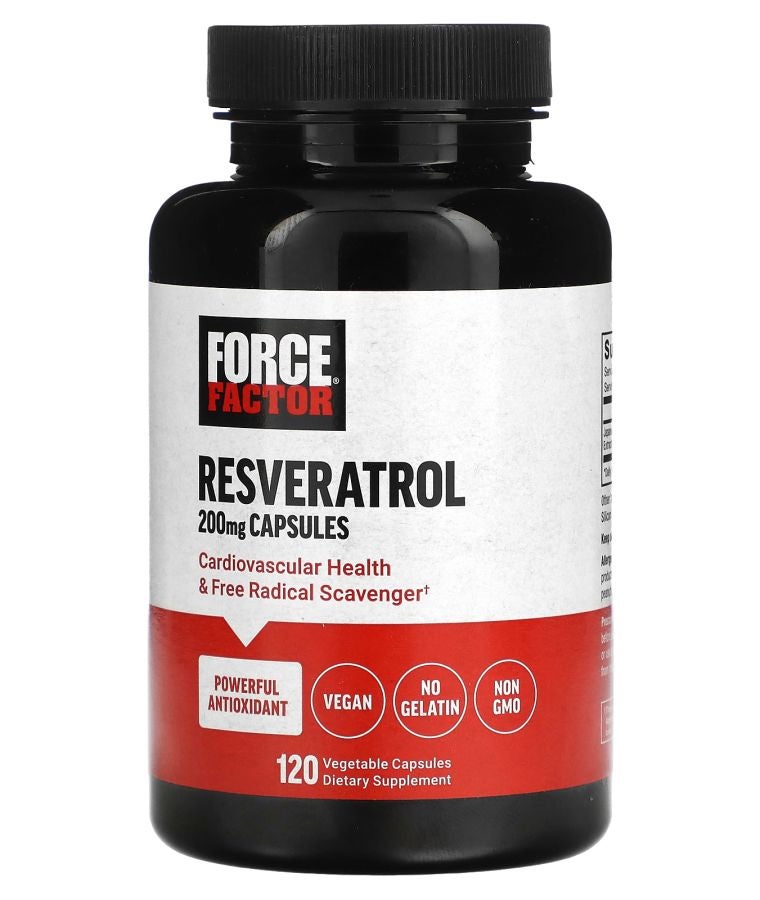 Force Factor Resveratrol 200 mg 120 Vegetable Capsules