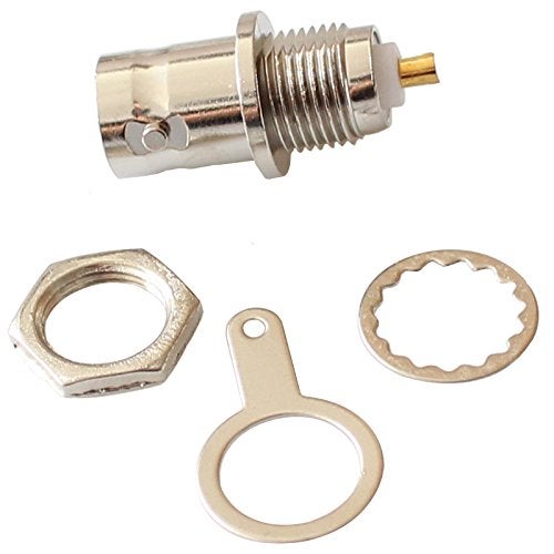exgoofit BNC Female Nut Bulkhead Panel Connector 20-Pack Solder Jack Adapters for Monitor Equipment RG58 RG59 RG6 RF Coaxial Cable Welding Machine - Image 2
