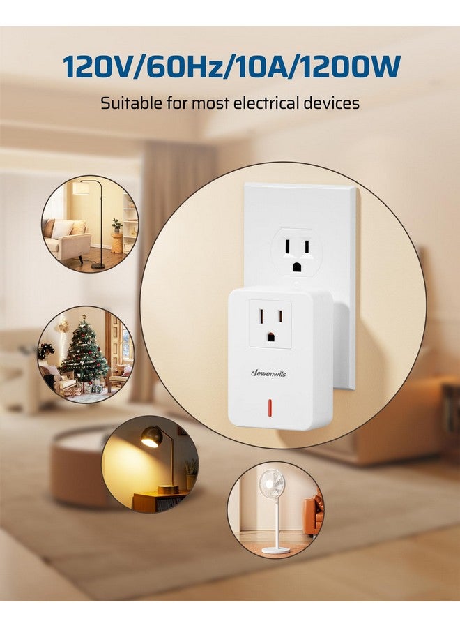 ديوينويلز مفتاح حائط ومقبس لاسلكي للتحكم عن بعد من DEWENWILS، مفتاح إضاءة بمقبس للتحكم عن بعد، بدون أسلاك، قابل للتوسيع، نطاق تردد لاسلكي 100 قدم، مدرج في قائمة ETL (مفتاحان وجهاز استقبال واحد) - Image 4