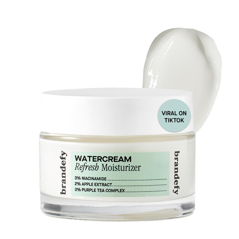 Brandefy Water Cream Refresh Moisturizer - Lightweight, Pore-Refining Hydration Burst for Smooth, Super Hydrated Skin, Daily Face Moisturizer, Made in US (1.6 Oz) - Image 1