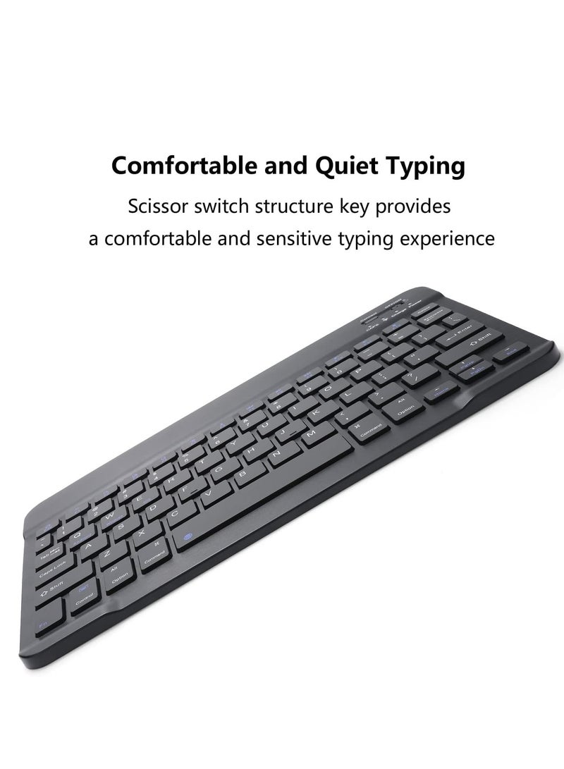 Rechargeable Bluetooth Keyboard and Mouse Combo Ultra-Slim Portable Compact Wireless Mouse Keyboard Set Android Windows Tablet Cell Phone iPhone iPad Pro Air Mini, iPad OS/iOS 13 and above - Image 5