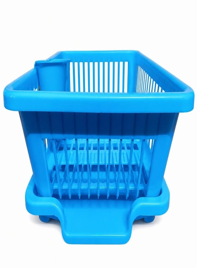 GION Heavy Duty Kitchen Sink Dish Drainer – 3 in 1 Plastic Plate Drying Rack with Utensil Cup – Multipurpose Kitchen Drainer - Image 5