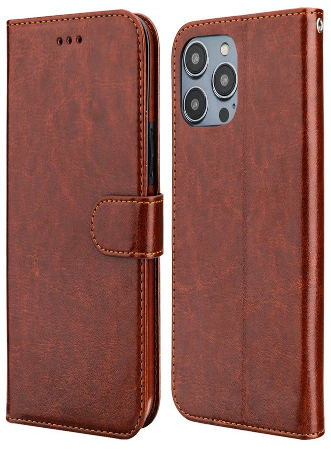 Bocasal Detachable Wallet Case for iPhone 14 Pro Max RFID Blocking Card Slots Holder Premium PU Leather Magnetic Kickstand Shockproof Wrist Strap Removable Flip Protective Cover 5G 6.7 inch (Brown) - Image 3