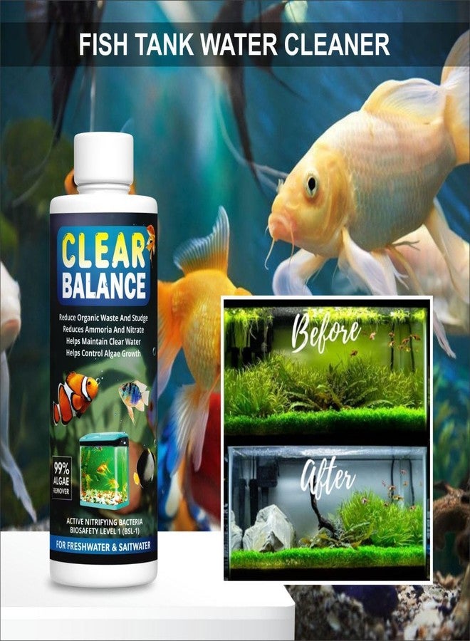 VISIONEX Clear Balance Water Purifier Algae Remover, Moss Remover, Aquarium and Fish Tank Cleaner, 100% Fish Safe Aquarium Tank Biological Water Purifier Agent (200ml Each) (200ml) - Image 5