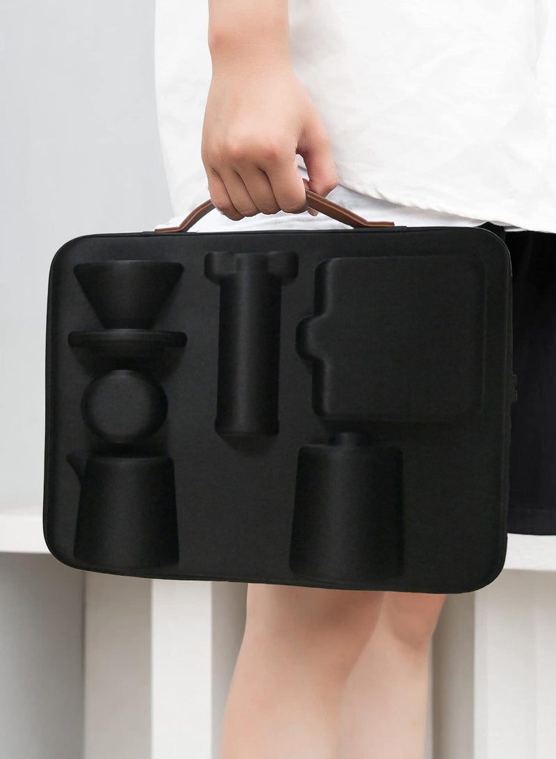 EqiEch Travel V60 Drip Coffee Set All in 1 Portable Carry Bag, 7-Piece Completed Pour Over Coffee Maker Set, Hand Brew Coffee Accessoris Tools Kit - Image 3