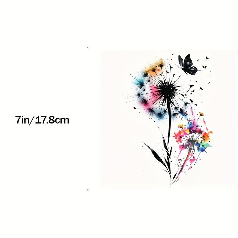 Vinyl Dandelion Butterfly Decal 3D Flat Car Sticker for Laptop Truck Phone Window - Image 2