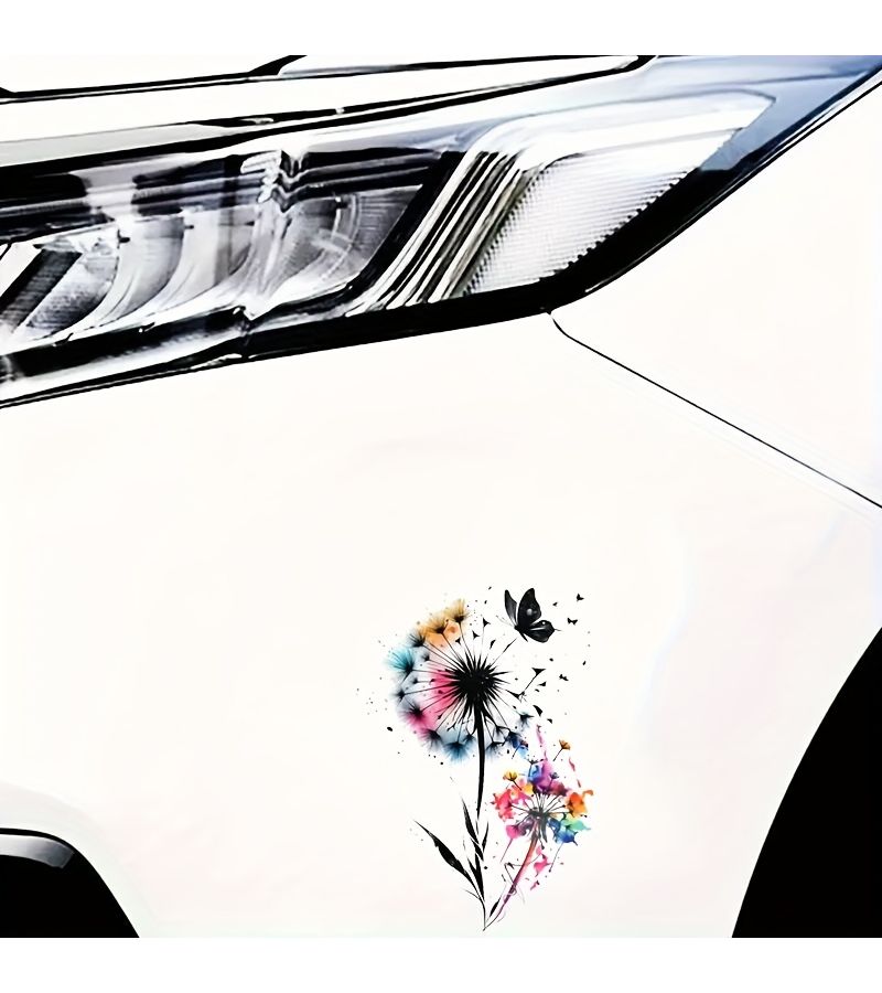 Vinyl Dandelion Butterfly Decal 3D Flat Car Sticker for Laptop Truck Phone Window - Image 3