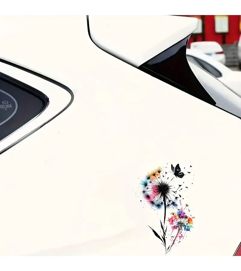Vinyl Dandelion Butterfly Decal 3D Flat Car Sticker for Laptop Truck Phone Window - Image 5