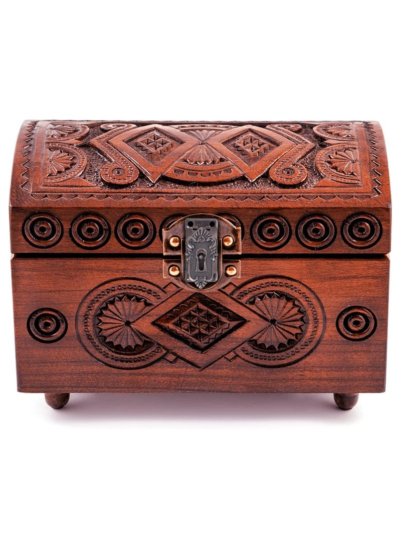 SOLARAE 2 pieces Antique Cabinet Door Lock Vintage Decorative Furniture Lock with Key Zinc Alloy Cabinet Lock Decorative Lock Catches with Key for Jewellery Boxes Wooden Boxes Drawer Wardrobe - Image 4