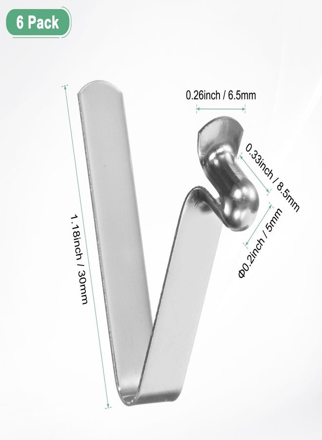 M METERXITY 6-Pack Kayak Paddle Snap 5mmx30mm Single Pin V Shaped Spring Steel Tent Pole Clips Locking Clips for Camping/Kayak Paddle/Tent Pole Push Button Spring Snap Clips - Image 3