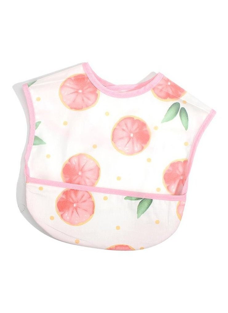 MissTiara - 4 Packs Baby Waterproof Bib with Crumb Catcher Pocket Wipeable Stain Soft Adjustable Snaps Feeding Bibs For Infants and Toddlers - Image 1