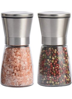 Generic Salt and Pepper Grinder, 2-Pack Stainless Steel Salt & Pepper Grinders Refillable Set with Adjustable Coarseness for Sea Salt, Black Peppercorn, Spices (2 Pack)  - Image 1