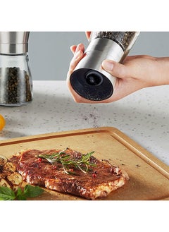 Generic Salt and Pepper Grinder, 2-Pack Stainless Steel Salt & Pepper Grinders Refillable Set with Adjustable Coarseness for Sea Salt, Black Peppercorn, Spices (2 Pack)  - Image 5