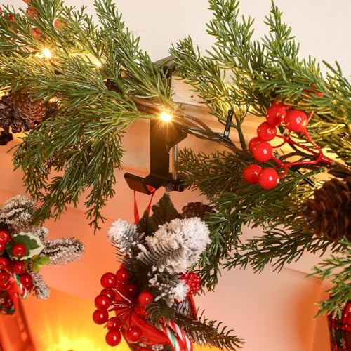 Guojanfon 3 Pack Christmas Stockings Holder Hanger,Metal Hooks for Hanging Christmas Stockings,Stocking Holders for Mantle for Christmas Decorations - Image 4