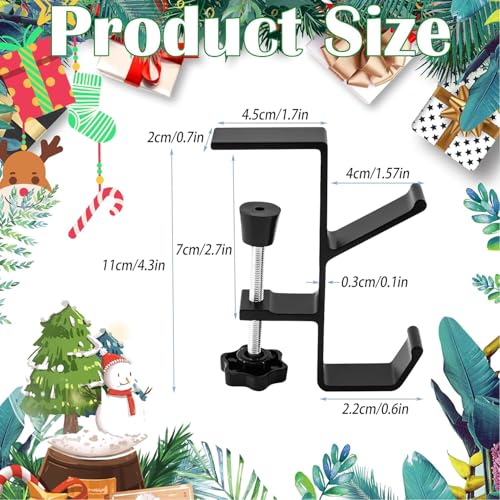 Guojanfon 3 Pack Christmas Stockings Holder Hanger,Metal Hooks for Hanging Christmas Stockings,Stocking Holders for Mantle for Christmas Decorations - Image 2