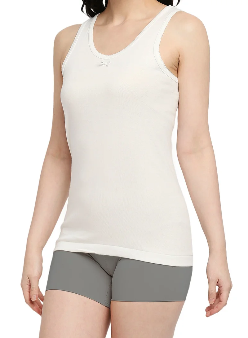 BYC GIRLS COTTON VEST (PACK OF 3) - IVORY