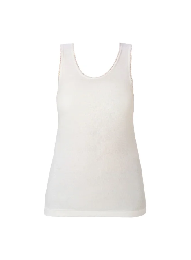 Byc IVORY Girls 100% Combed Cotton Sleeveless Vest, Seamless No-Stitch Sides, Soft Skin Friendly Tank Top Singlet (Pack of 3) - Ivory for Women | Best Price UAE