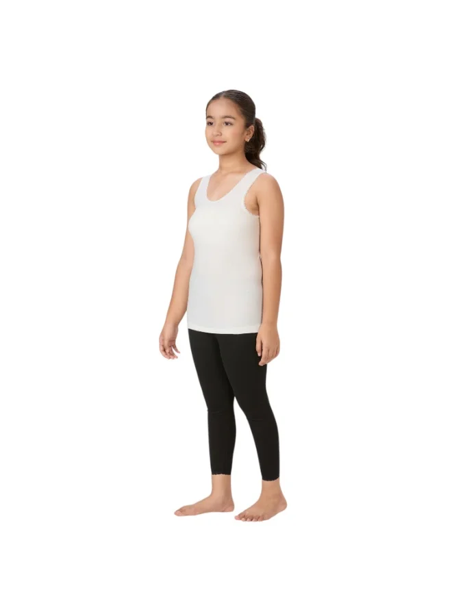 Byc IVORY Girls 100% Combed Cotton Sleeveless Vest, Seamless No-Stitch Sides, Soft Skin Friendly Tank Top Singlet (Pack of 3) - Ivory for Women | Best Price UAE
