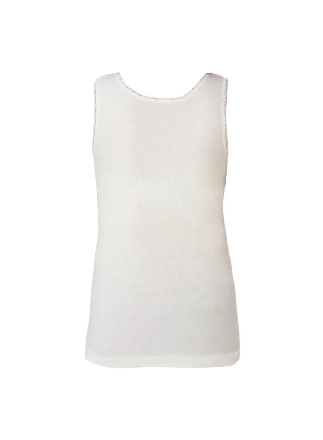 Byc IVORY Girls 100% Combed Cotton Sleeveless Vest, Seamless No-Stitch Sides, Soft Skin Friendly Tank Top Singlet (Pack of 3) - Ivory for Women | Best Price UAE