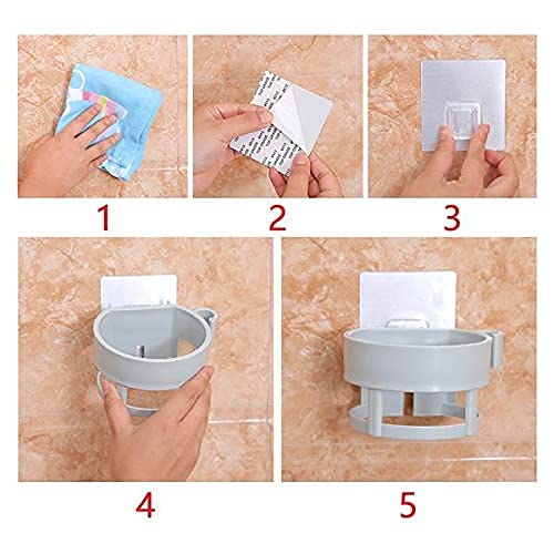 MANSTE ENTERPRISE Wall Mounted Adhesive Hair Dryer HolderHair Care Tools Organizer Stand - Image 3