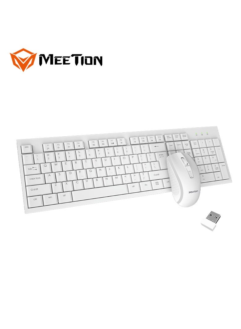 Meetion Meetion 2.4GHz Wireless Combo C4120little C4120 Little 2.4GHz USB Nano receiver Does coverage range up to 10m Mouse resolution 800/1200/1600dpi - Image 1