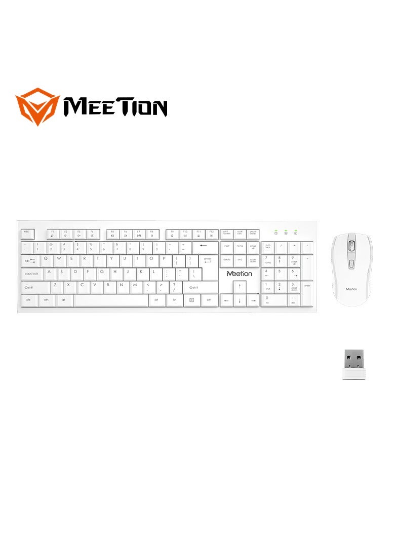Meetion Meetion 2.4GHz Wireless Combo C4120little C4120 Little 2.4GHz USB Nano receiver Does coverage range up to 10m Mouse resolution 800/1200/1600dpi - Image 2