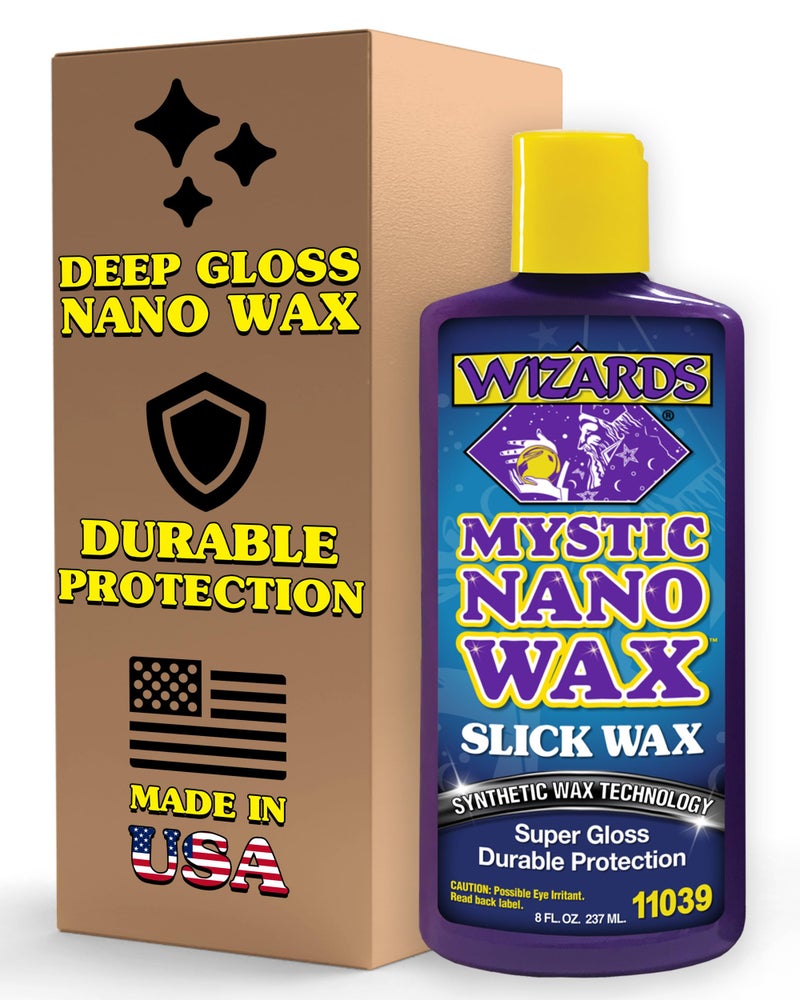 Wizards Mystic Nano Car Wax Polish - Protects and Provides Extreme Gloss and Slickness - Safe For All Paint and Clear Types Car Polishing Compound - For Both Machine and Hand Use - 8 oz - Image 1